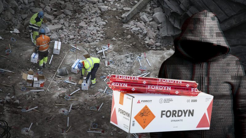 Så här går det till när sprängmedel som dynamit stjäls från byggen – fem exempel.