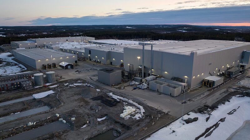 Två byggarbetare skadades på Northvolts anläggning i Skellefteå.