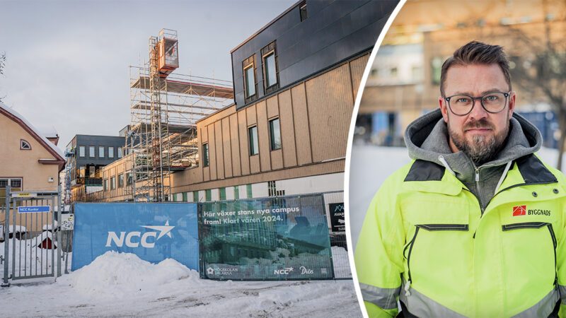 NCC förhandlade inte med facket om UE på Nya Campus Borlänge.