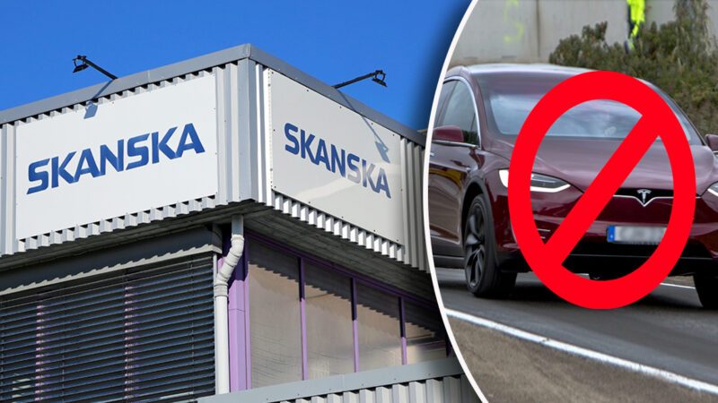 Skanska slutar använda Tesla som tjänstebil