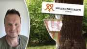 Måleriföretagen backade om semesterlön. Bild på målaren Karl Olov Pollmeier och en hängmatta.