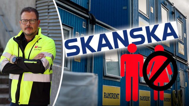 Kvinna fick byta om i kapprum