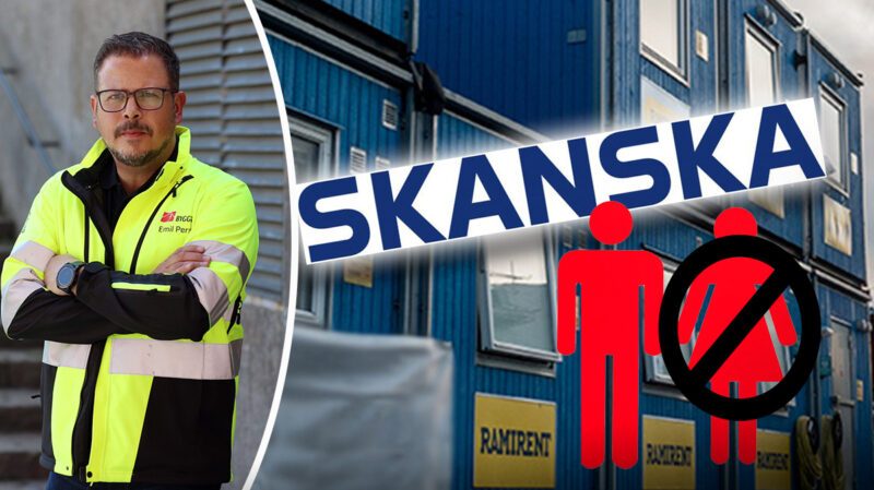 Kvinna fick byta om i kapprum