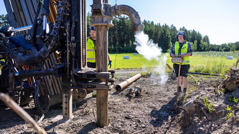 Brunnsborrarna Rasmus Karlsson och Linus Eriksson