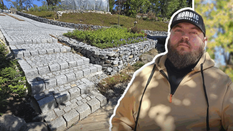Markarbetaren Roger skippar raka linjer och asfalt: