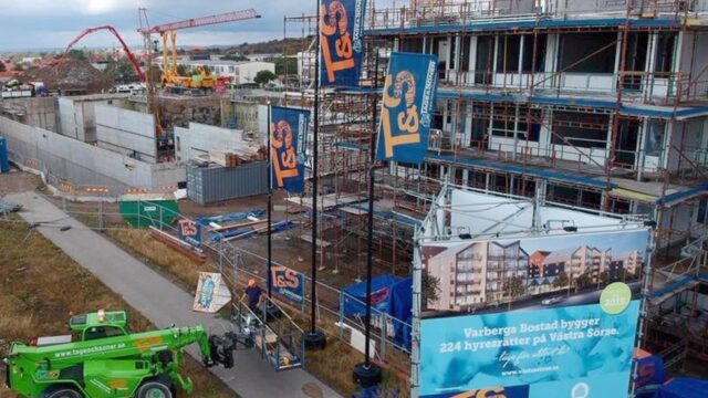 En bild på ett bygge som drivs av Tage & Söner.