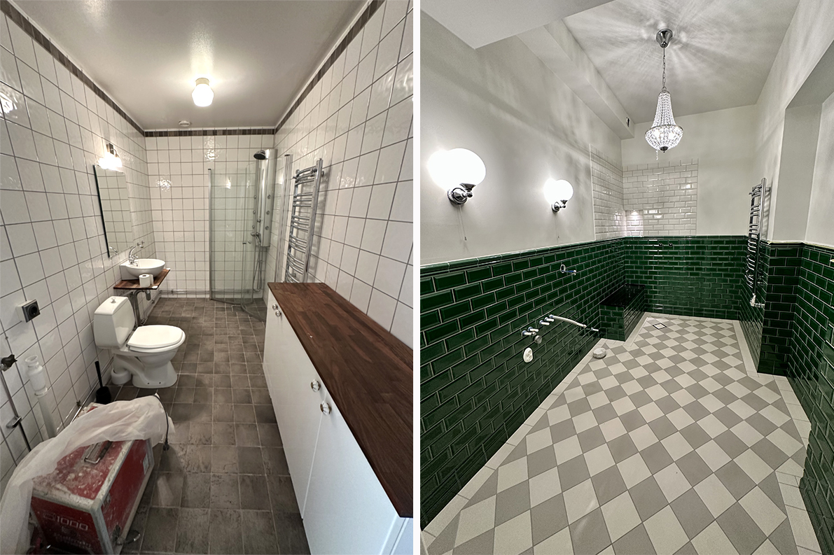 Badrumsrenovering i sekelskifteshus