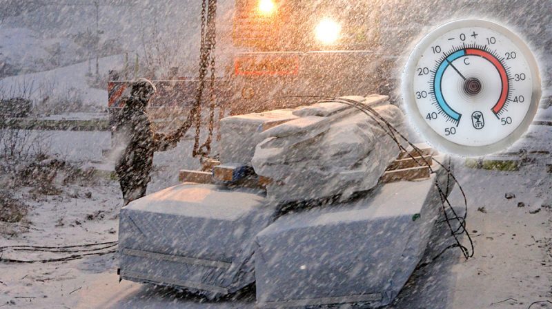 Byggjobba i många minusgrader