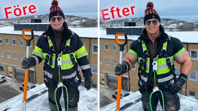 Plåtslagarens hulkenförvandling efter snöskottningen