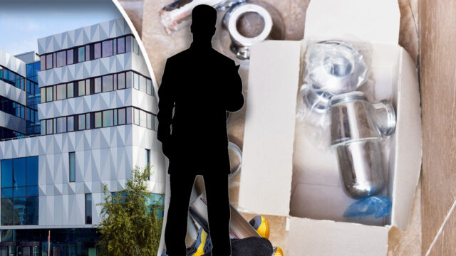 Praktikant slog rörmokarchef i ansiktet