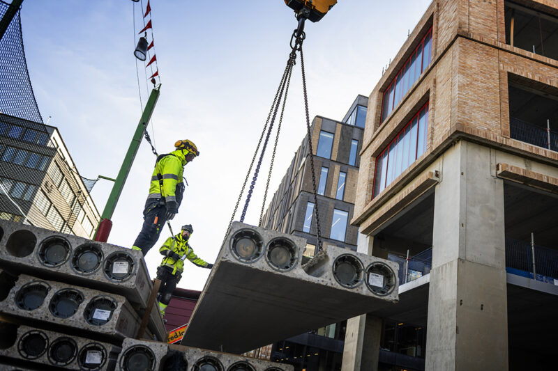 Lastkoppling på bygge