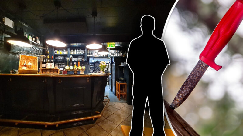 Byggjobbare hade kniv på krogen