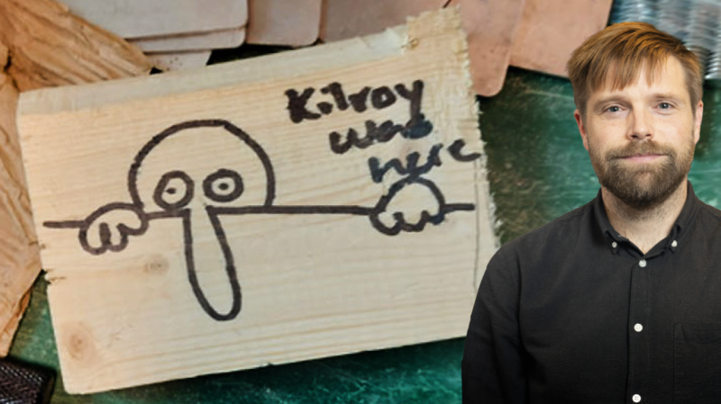 Klotter på bygget