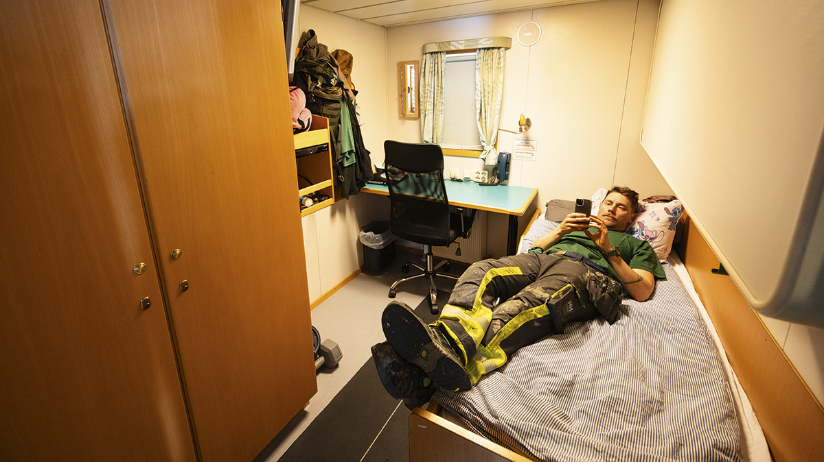 Martin Tranberg ombord på Fyrbjörn.