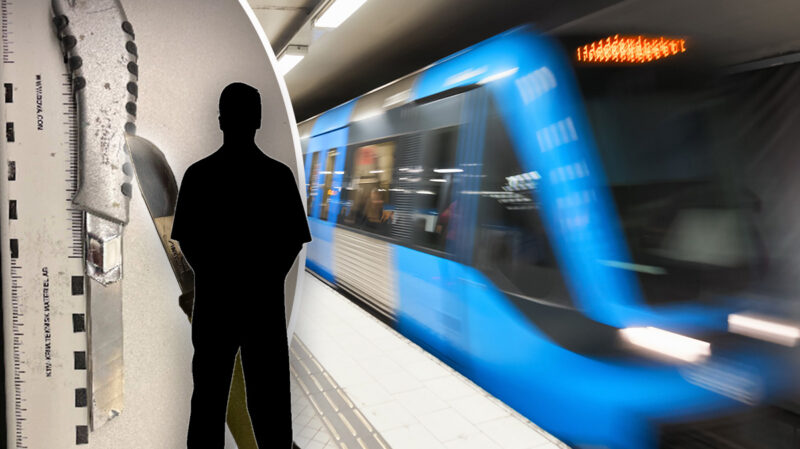Döms för knivar på tunnelbanan